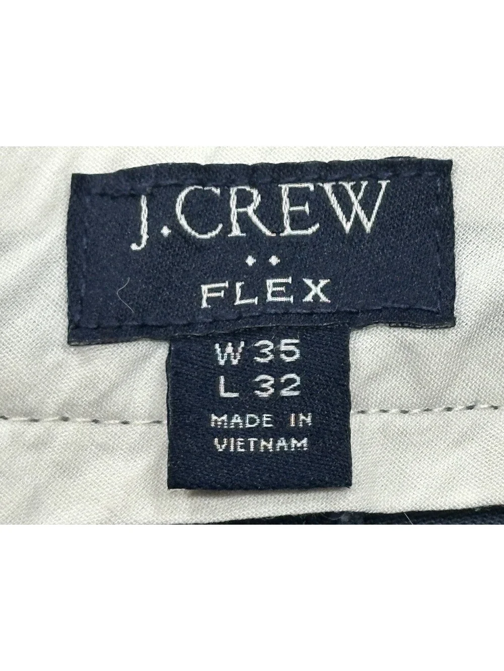 J Crew Flex Straight Fit Flat Front Chinos Blue Mens 35/32
